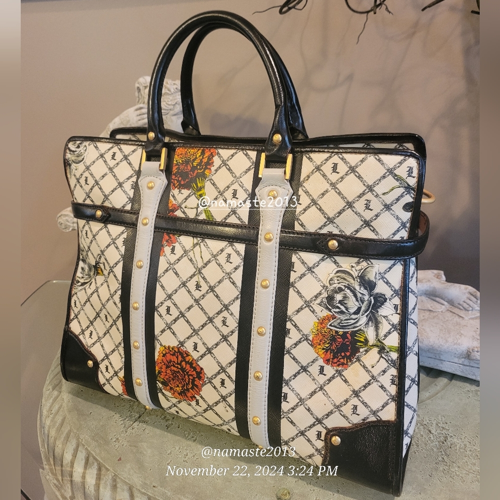 L.A.M.B. Gwen Stefani Marigold Satchel Designer Luxury Celebrity Leather #64 - Picture 15 of 16